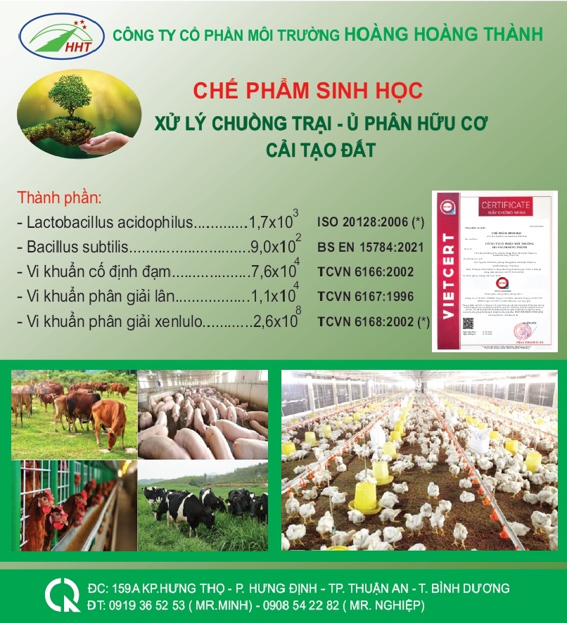 Chế Phẩm Sinh Học Xử Lý Chuồng Trại, Ủ Phân Hữu Cơ, Cải Tạo Đất 1L 1